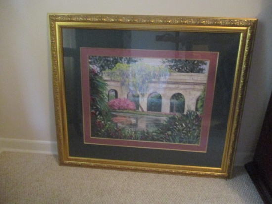 Framed and Matted Carolina Mirror Bridge Print