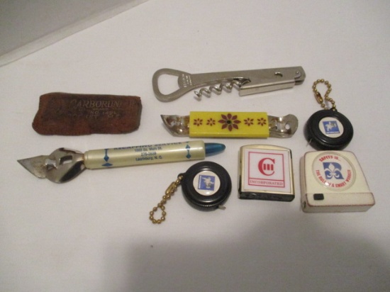 Advertising Bottle Openers, Keychains, Tape measures
