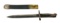 Italian Vetterli M1871/15 Shortened Bayonet by Brescia with Scabbard