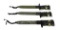 (3) Spanish CETME Model C M1964 Knife Bayonets with Scabbards 