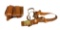 Reenactment Brown Leather Civil War CS Cartridge Box & Sam Brown Belt with US Buckle