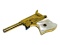 Excellent Gold Engraved Antique Remington No. 1 Saw Handle Vest Pocket .22 RF Derringer w/ Pearl
