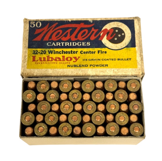 NIB 50rds. of .32-20 WINCHESTER 115gr. Coated Bullet Western Lubaloy Vintage Ammunition