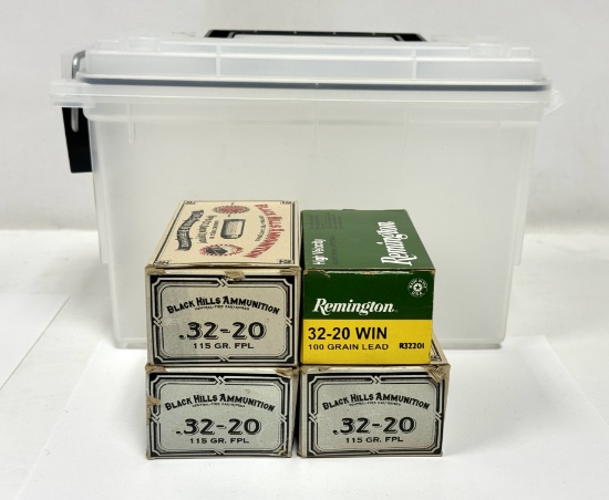 NIB 200rds. of .32-20 WINCHESTER (.32 WCF) 100gr. & 115gr. FPL Ammunition