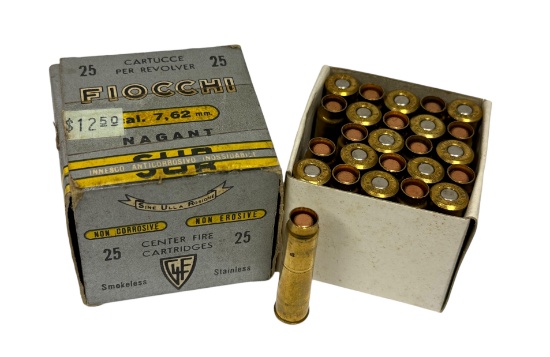 NIB 25rds. of 7.62x38R NAGANT Ammunition