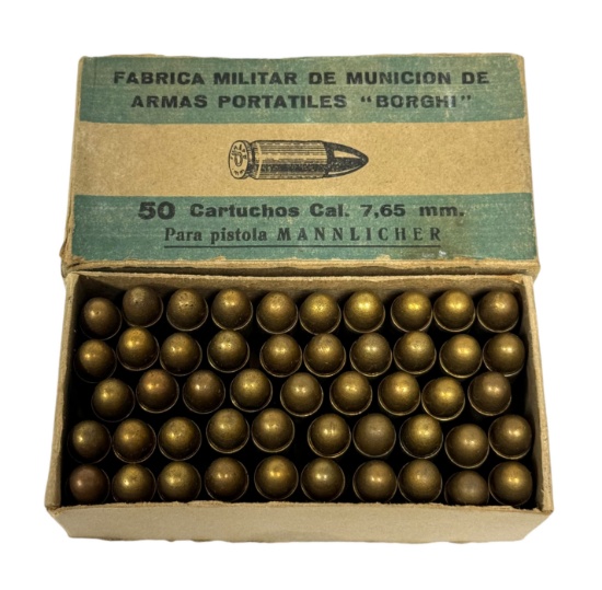 NIB 49rds. of 7.65x21 MANNLICHER Factory FM Vintage Collectible Ammunition