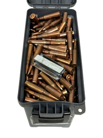274rds. of 7.62x54r Military Surplus Ammunition with 3 Stripper Clips + Ammo Box