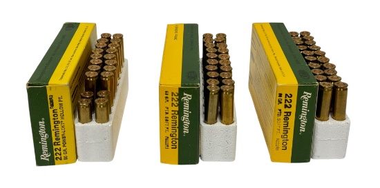 NIB 56rds. of .222 REMINGTON 50gr. Power-Lokt HP Ammunition