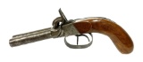Antique German Double Barrel .38 BALL Percussion Pistol