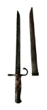 Early Japanese Type 30 Hooked Quillion Bayonet with Scabbard by Koishikawa Arsenal