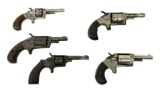 (5) Antique Spur-Trigger Revolvers