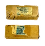(2) Original WWII 1944 Dated Pistolenpatronen 08 m. E. German P38 / Luger P08 Ammunition