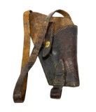 WWII Era Brown Leather Tanker Shoulder Holster