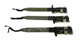 (3) Spanish CETME Model C M1964 Knife Bayonets with Scabbards 