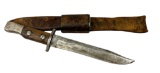 Canadian WWI Ross Rifle Bayonet Converted to Fighting Knife with Scabbard