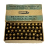 NIB 49rds. of 7.65x21 MANNLICHER Factory FM Vintage Collectible Ammunition