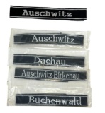 (5) German WWII Concentration Cuff Title Bands w/ Tags