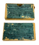 (2) Original WWI 1919 Dated Frankford Arsenal 20rds. of .30 CAL. Blank  M1909 for M1903 Rifles
