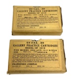 (2) Sealed Original WWI 1921 20rds. 30 CAL. Gallery Practice Cartridges M1919 for M1903 & 1917 Rifle