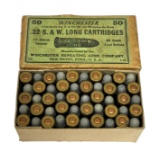 Collectible 50rds. of Winchester .32 S&W LONG 98gr. Lead WRA Co. Green Label Box Ammunition