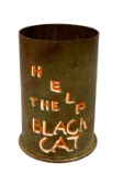 1954 90mm M19B1 Shell Casing with Attribution to USN PBY Black Cat Squadron