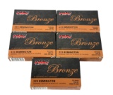 NIB 100rds. of .223 REM. 55gr. FMJ-BT PMC Bronze Ammunition