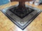 Oriental Rug Weavers Black and Ivory Center Medallion Wool Area Rug