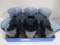 Eight Libbey Blue Glass Tumblers