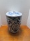 Blue/White Stoneware Salt Glaze Lidded Crock
