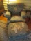 Jetton Furniture Upholstered Rolled Arm Chair and Ottoman