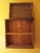 Rustic Wood Tray with Painted Folk Art Designs and Wood Crate Converted to