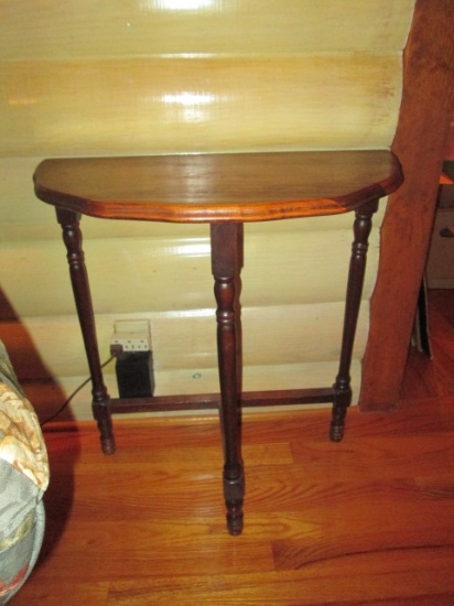 Small Solid Wood Demi Lune Table