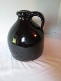 Dark Brown Glazed Stoneware Jug