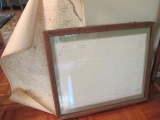 Reclaimed Drawer Box Framed Land Plot and Replica Spartanburg County SC Map