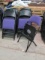 20 Clarin Black Metal Folding Chairs with Purple Upholstered Seat/Back