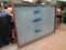 Wood Framed Message Center/Bulletin Board with Sliding Glass Doors