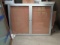 Aluminum Double Glass Door Message Center/Bulletin Board