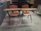 Pair of Bent Wood Student Desks