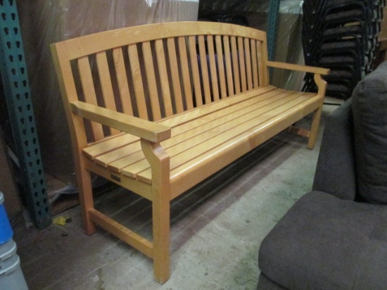 Landscape Forms, Inc. Heavy Maple Wood Slat Bench