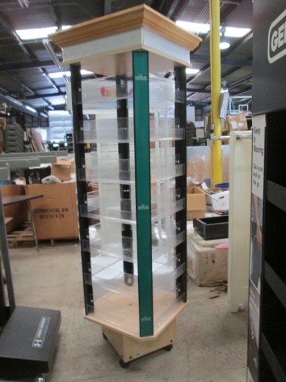 UPS Design Mfg. Swiveling Portable Slot Board Store Display Rack