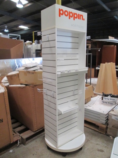 Portable Swiveling Slat Board Store Display Rack