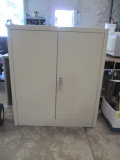 Beige Metal Double Door Locking Cabinet