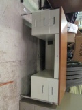 Steelcase Metal Desk with Wood Grain Top