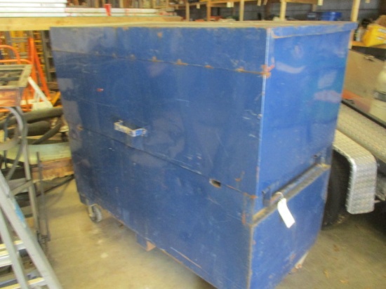 Job Box w/ Welding rods, gloves and Welding Hood