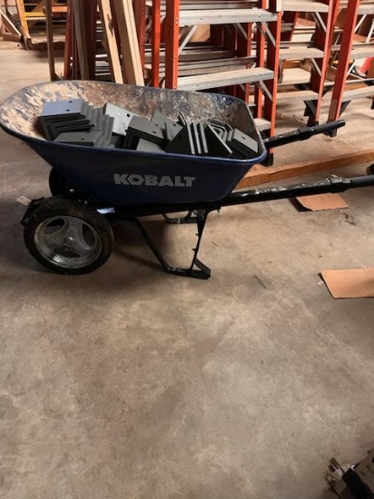 Kobalt Wheel Barrow with Angle Brackets for Pole Mounting