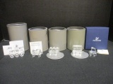 Swarovski Silver Crystal Train Locomotive and Train Cars and Swarovski Train Tender Car