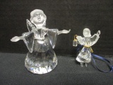 Swarovski Angel Figurine and 2005 Annual Angel Ornament