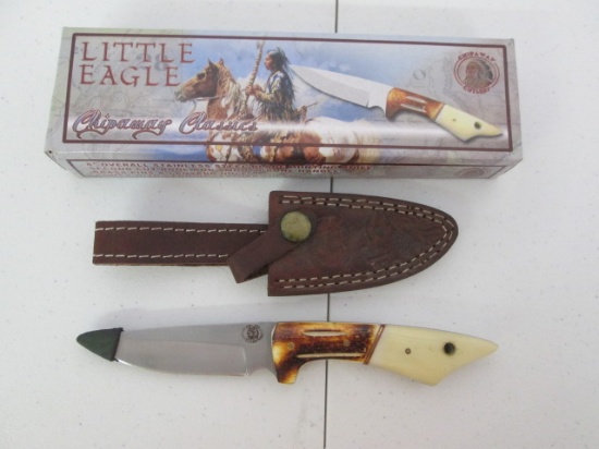 New Old Stock Chipaway Cutlery Little Eagle 8" Bone Handle Hunting Knife