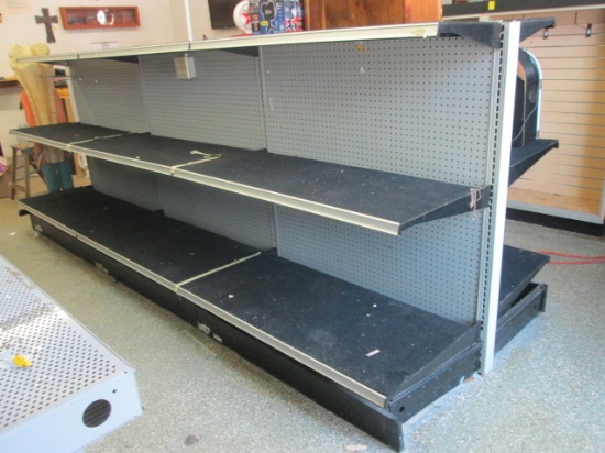 12' Double Sided Lozier Gondola Shelving with 4' Shelves