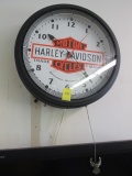Electric Harley-Davidson Lighted Wall Clock
